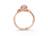 Rose gold Fancy Pink Marquise Cut Diamond Solitaire Ring with Twist Band and Four-Prong Setting_74