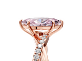 Rose gold Fancy Pink Marquise  Cut Diamond Twisted Band with Pavé Setting and Four-Prong Setting_25