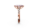 Rose gold Fancy Pink Marquise  Cut Diamond Vine Band with Four-Prong Setting_58