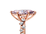 Rose gold Fancy Pink Marquise  Cut Diamond Vine Band with Four-Prong Setting_61
