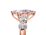 Rose gold Fancy Pink Marquise  Cut Five-Stone Prong Set Diamond Ring with Classic Band_37