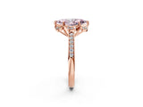 Rose gold Fancy Pink Marquise  Cut Halo Diamond Ring with Channel Set Band and Four-Prong Setting_34