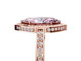 Rose gold Fancy Pink Marquise  Cut Halo Pave Split Shank Prong Setting Ring_36