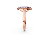 Rose gold Fancy Pink Marquise  Cut Halo Solitaire Engagement Ring with Square Band and Four-Prong Setting_68