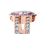 Rose gold Fancy Pink Marquise  Cut Halo Split Shank Diamond Ring with Four-Prong Setting_50
