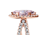 Rose gold Fancy Pink Marquise  Cut Halo Split Shank Pave Set Ring_67