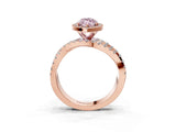 Rose gold Fancy Pink Marquise  Cut Halo Split Shank Prong Setting Ring_15