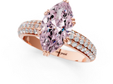 Rose gold Fancy Pink Marquise  Cut Pave Diamond Engagement Ring with Channel Set Band and Four-Prong Setting_21