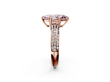 Rose gold Fancy Pink Marquise  Cut Pave Diamond Engagement Ring with Channel Set Band and Four-Prong Setting_22