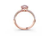 Rose gold Fancy Pink Marquise  Cut Pave Diamond Engagement Ring with Channel Set Band and Four-Prong Setting_23
