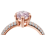 Rose gold Fancy Pink Marquise  Cut Pave Diamond Engagement Ring with Channel Set Band and Four-Prong Setting_24