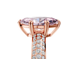 Rose gold Fancy Pink Marquise  Cut Pave Diamond Engagement Ring with Channel Set Band and Four-Prong Setting_25