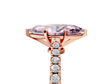 Rose gold Fancy Pink Marquise  Cut Solitaire Diamond Engagement Ring with Pave Band and Four-Prong Setting_157