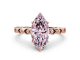 Rose gold Fancy Pink Marquise Cut Solitaire Diamond Ring with Infinity Twist Band and Four-Prong Setting_24