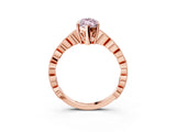 Rose gold Fancy Pink Marquise Cut Solitaire Diamond Ring with Infinity Twist Band and Four-Prong Setting_27