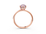 Rose gold Fancy Pink Marquise  Cut Solitaire Engagement Ring with Four-Prong Setting and Classic Band_23