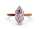 Rose gold Fancy Pink Marquise  Cut Solitaire Engagement Ring with Four-Prong Setting on a Classic Band_20
