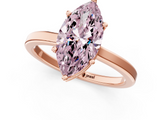 Rose gold Fancy Pink Marquise  Cut Solitaire Engagement Ring with Four-Prong Setting on a Classic Band_21