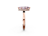 Rose gold Fancy Pink Marquise  Cut Solitaire Engagement Ring with Four-Prong Setting on a Classic Band_22