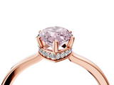 Rose gold Fancy Pink Marquise  Cut Solitaire Engagement Ring with Four-Prong Setting on a Classic Band_24