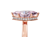 Rose gold Fancy Pink Marquise  Cut Solitaire Engagement Ring with Four-Prong Setting on a Classic Band_25