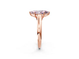 Rose gold Fancy Pink Marquise Cut Solitaire Engagement Ring with Tapered Band and Four-Prong Setting_5