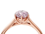 Rose gold Fancy Pink Marquise Cut Solitaire Engagement Ring with Tapered Band and Four-Prong Setting_7