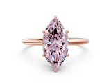 Rose gold Fancy Pink Marquise  Cut Solitaire Engagement Ring with Thin Band and Four-Prong Setting_3