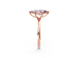 Rose gold Fancy Pink Marquise  Cut Solitaire Engagement Ring with Thin Band and Four-Prong Setting_5