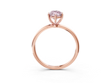 Rose gold Fancy Pink Marquise  Cut Solitaire Engagement Ring with Thin Band and Four-Prong Setting_6