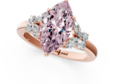 Rose gold Fancy Pink Marquise  Cut Solitaire Floral Diamond Ring with Four-Prong Setting_54