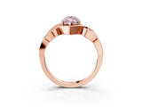 Rose gold Fancy Pink Marquise Cut Solitaire Intertwined Band Prong Setting Ring_3