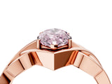 Rose gold Fancy Pink Marquise Cut Solitaire Intertwined Band Prong Setting Ring_4