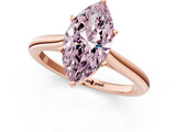Rose gold Fancy Pink Marquise  Cut Solitaire Ring with Cathedral Band and Four-Prong Setting_77