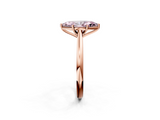 Rose gold Fancy Pink Marquise  Cut Solitaire Ring with Cathedral Band and Four-Prong Setting_78