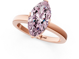Rose gold Fancy Pink Marquise  Cut Solitaire Ring with Four-Prong Setting and Classic Band_49