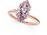 Rose gold Fancy Pink Marquise  Cut Solitaire Ring with Thin Band and Four-Prong Setting_17