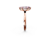 Rose gold Fancy Pink Marquise  Cut Solitaire Ring with Thin Band and Four-Prong Setting_18