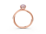 Rose gold Fancy Pink Marquise  Cut Solitaire Ring with Thin Band and Four-Prong Setting_19