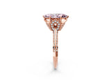 Rose gold Fancy Pink Marquise Cut Solitaire Split Shank Pave Diamond Engagement Ring with Four-Prong Setting_26