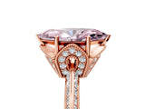 Rose gold Fancy Pink Marquise Cut Solitaire Split Shank Pave Diamond Engagement Ring with Four-Prong Setting_5