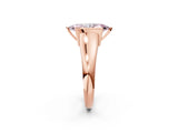 Rose gold Fancy Pink Marquise Cut Solitaire Tension Set Diamond Ring with Split Shank Band_2