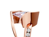 Rose gold Fancy Pink Marquise Cut Solitaire Tension-Set Diamond Split Shank Ring_5