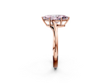 Rose gold Fancy Pink Marquise  Cut Solitaire Twist Band Ring with Four-Prong Setting_25