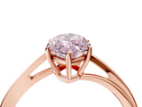 Rose gold Fancy Pink Marquise  Cut Solitaire Twist Band Ring with Four-Prong Setting_27