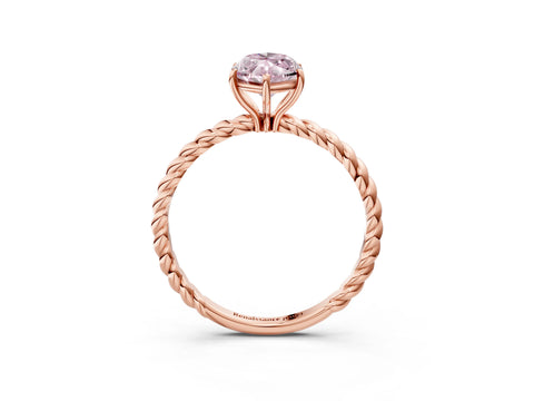 Rose gold Fancy Pink Marquise Cut Solitaire Twisted Band 4-Prong Ring_3