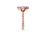 Rose gold Fancy Pink Marquise  Cut Solitaire Twisted Band with Four-Prong Setting_68