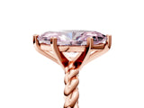Rose gold Fancy Pink Marquise  Cut Solitaire Twisted Band with Four-Prong Setting_71