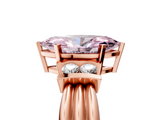 Rose gold Fancy Pink Marquise  Cut Three-Stone Channel Set Ring with Bar Prongs_69