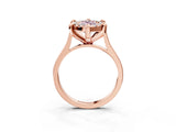 Rose gold Fancy Pink Marquise  Diamond Cluster Halo Solitaire with Four-Prong Setting_80